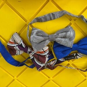 New Zealand: WORLD MAN Textured Bow Ties THREE - Classic Formal Accessory